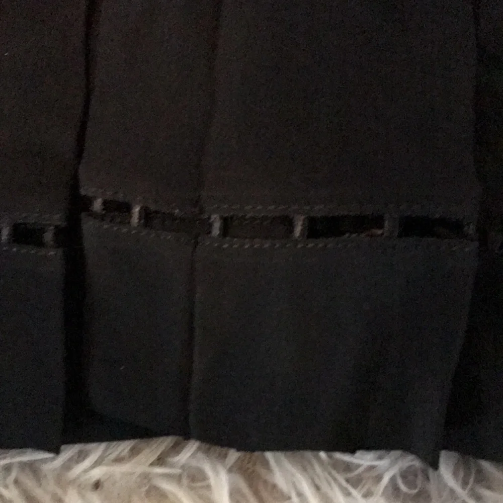 New Authentic Versace Pleated Silk Georgette Skirt in Black